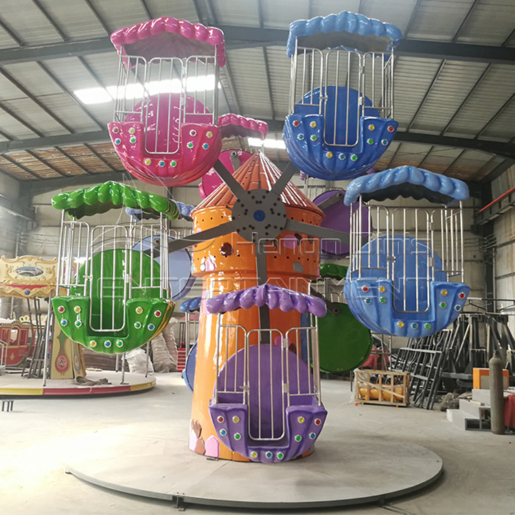 5 Cabins Outdoor Playground Amusement Park Rides Kids Mini Ferris Wheel for Kids and Adults