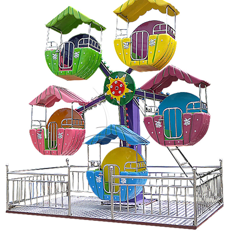 5 Cabins Outdoor Playground Amusement Park Rides Kids Mini Ferris Wheel for Kids and Adults