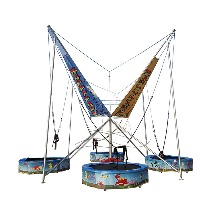 Kids and adult Light Bungee Trampoline ride small park and playground Bungee Trampoline for sale