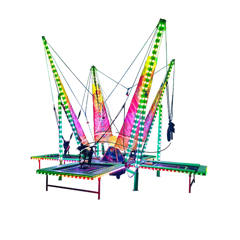 Kids and adult Light Bungee Trampoline ride small park and playground Bungee Trampoline for sale