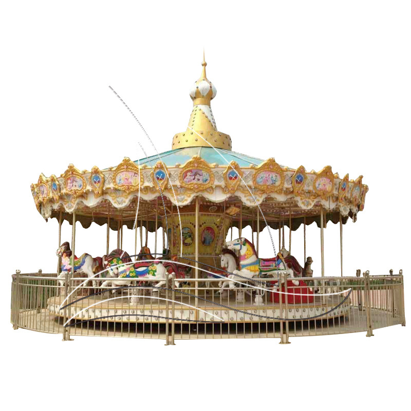 Fairground Trailer Kids Toy Antique Merry Go Round Carousel Horse For Sale