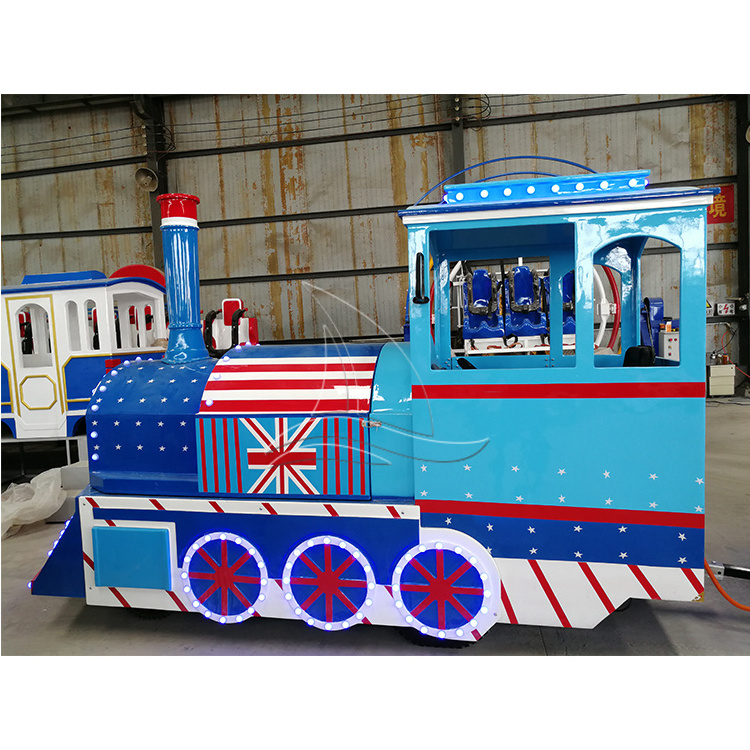 Tourist Road Train Theme Park Train Rides Electric Trackless Train