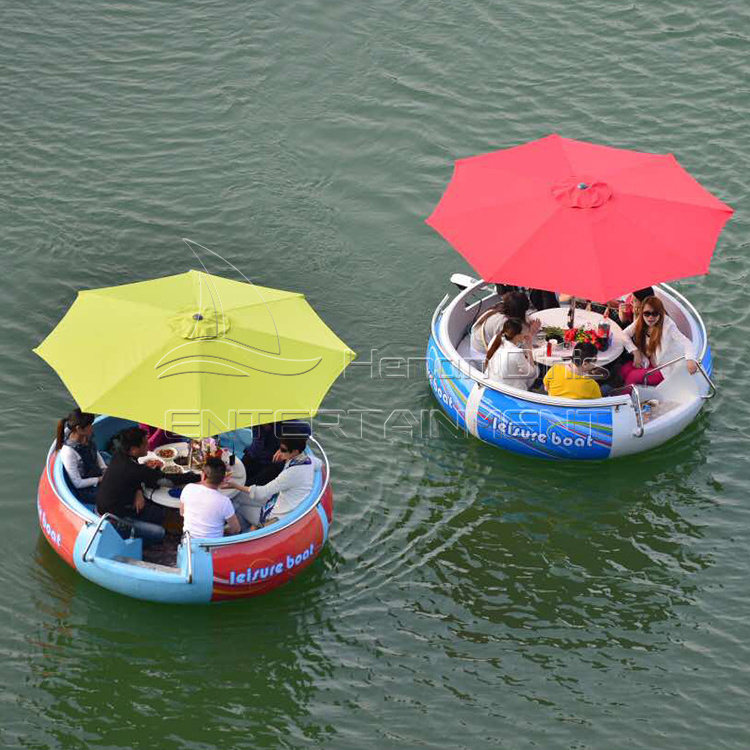 Water Park Entertainment Party  Round Electric Mini BBQ Donut Boat For Sale