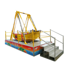 Children games equipment mini pirate ship kids zone  and outdoor public playground kids mini pirate ship