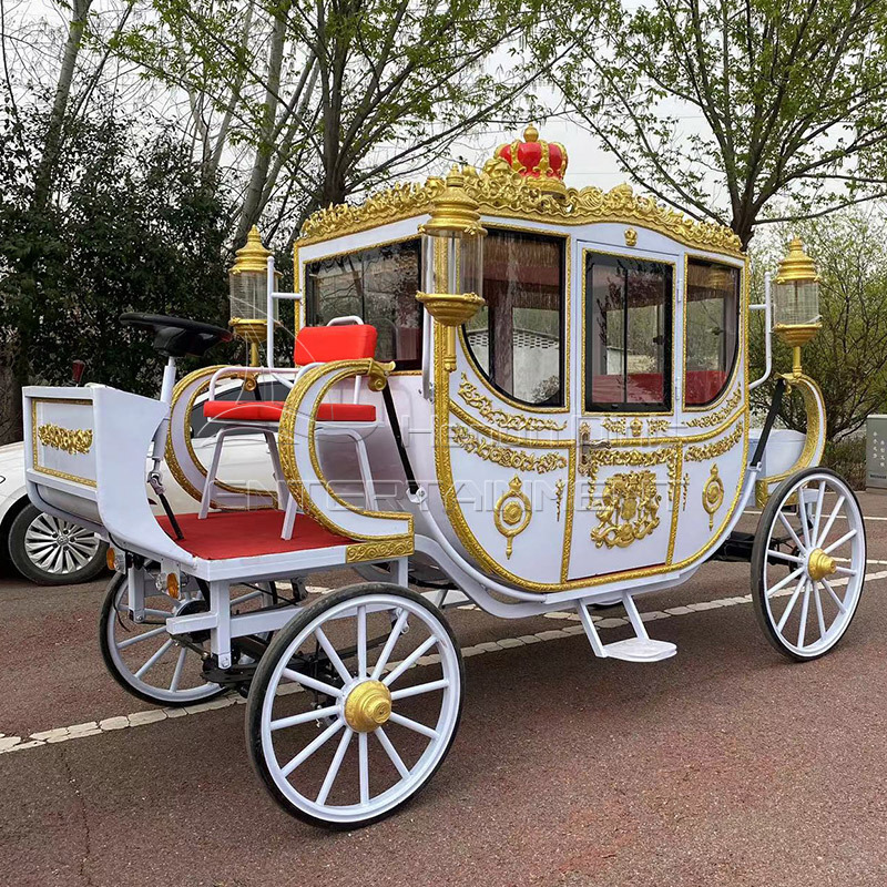 Electric Sightseeing Horse Carriage Cart Royal Wedding Horse Carriage for Sale