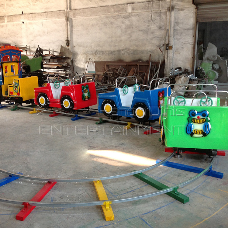 Popular Colorful kids electric thomas small train track amusement park train rides for sale