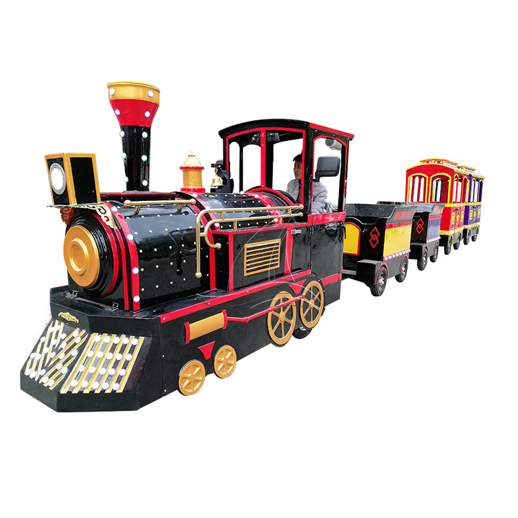 Carnival funfair ride train amusement park trackless electric train for sale