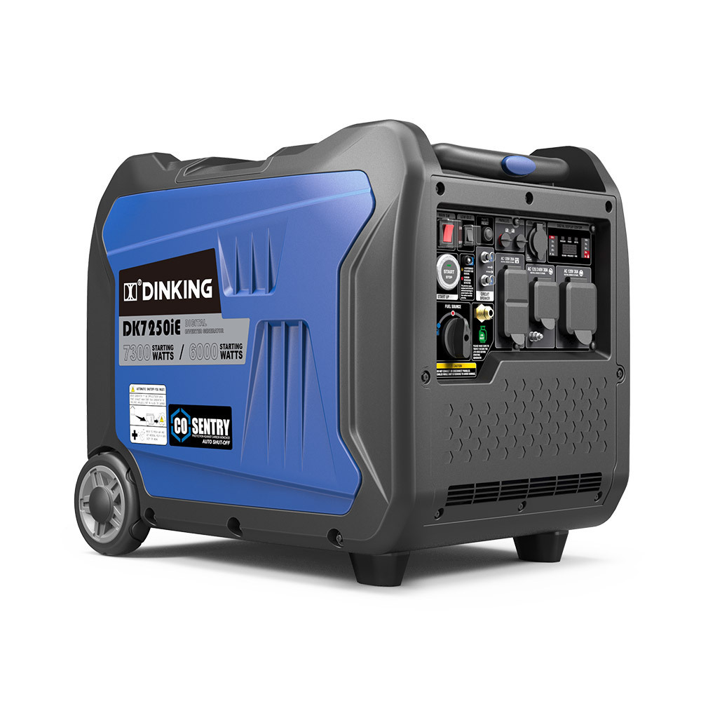 Dinking Home Generator 5000 Watt Gasoline Inverter Technology Power Generation Set Portable for Outdoor Party, DK7250iE-MB