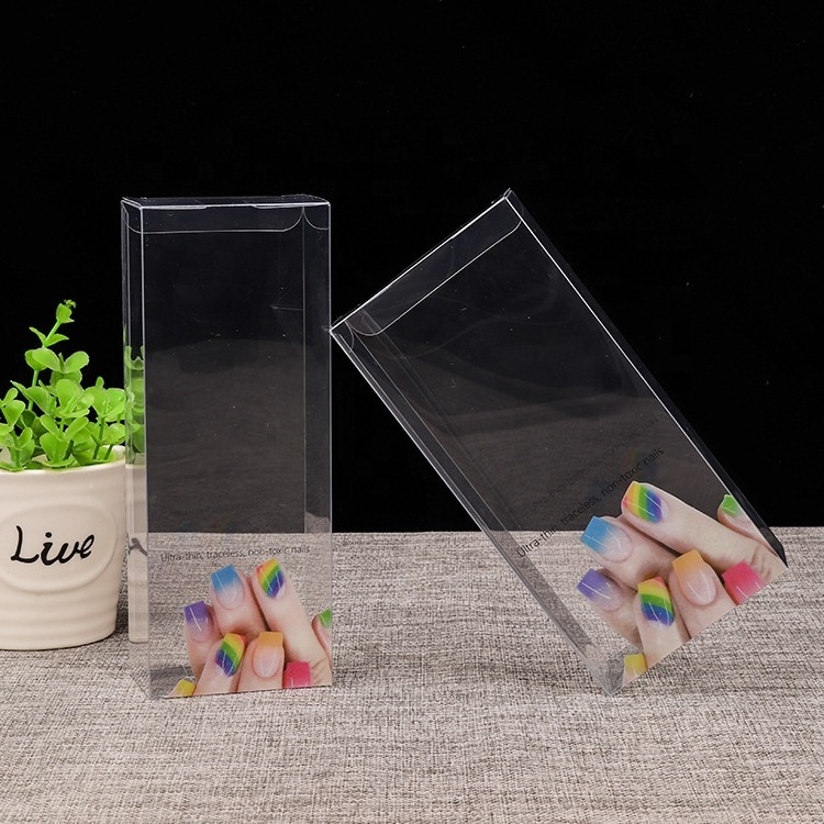 Custom  Packaging Pack Package Gift small Foldable Square Rectangular Pet Pvc Transparent Clear Plastic Box