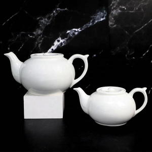 White Porcelain Teapot Chinese Style Teapot with Bee Style Spout Filter To Brew Loose Leaf Tea Ceramic Brewer Pot 700ml & 1100ml