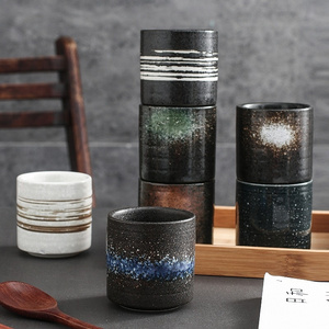 Wholesale Japanese Style CeramicTea Cup, Porcelain 200ml Vintage Handless Coffee Mug For  Espresso, Tea, Sake, Mate Set Gift