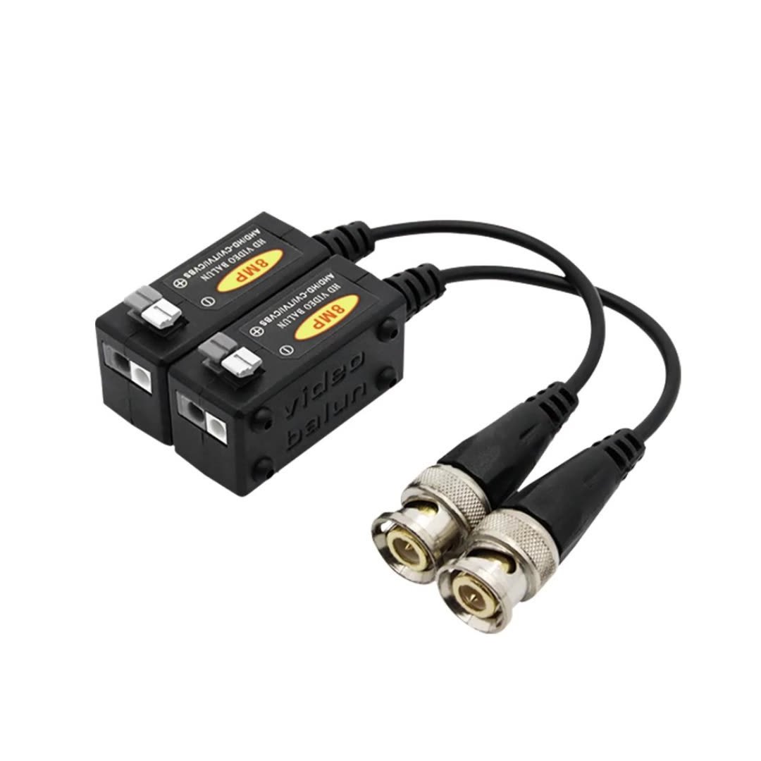 Surveillance Accessories  8MP HD UTP CCTV Video Balun for analog CCTV cameras AHD HD-TVI HD-CVI 1 Channel Passive Pair BNC