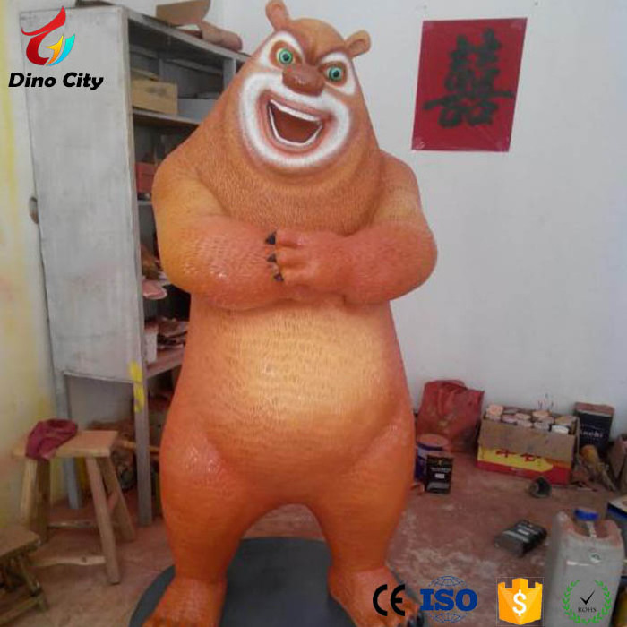 Hot sale fiberglass life size bear statue for outdoor ornament