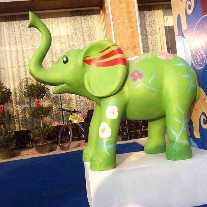 Outdoor garden decoration fiberglass elephant statue