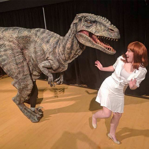 China factory  Realistic Walking Velociraptor Animatronic Dinosaur Costume