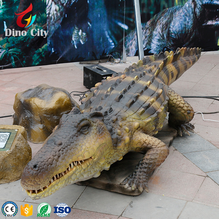 Garden Remote Control Animatronic Crocodile Model with Movements