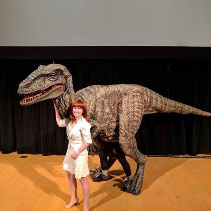 attractive realistic life size animatronic dinosaur mascot costume