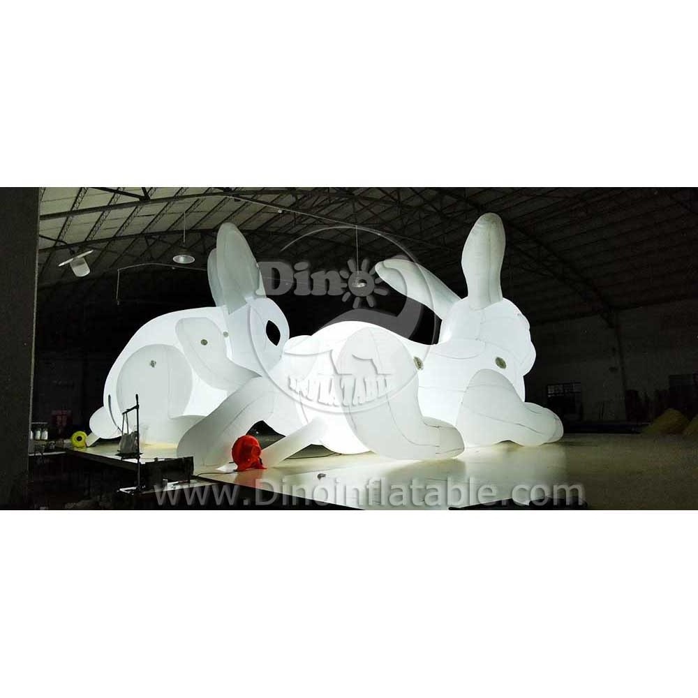 Good Price Giant Inflatable Rabbit  Inflatable Rabbits With Led Lights Inside Inflatable Cartoon Light-Up Rabbit For Event