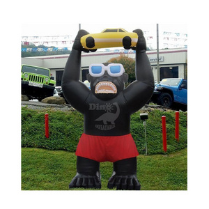 High Quality Advertising Chimpanzee Model Huge King Kong Inflatable Giant Orangutan Anime Character Inflatable Animals