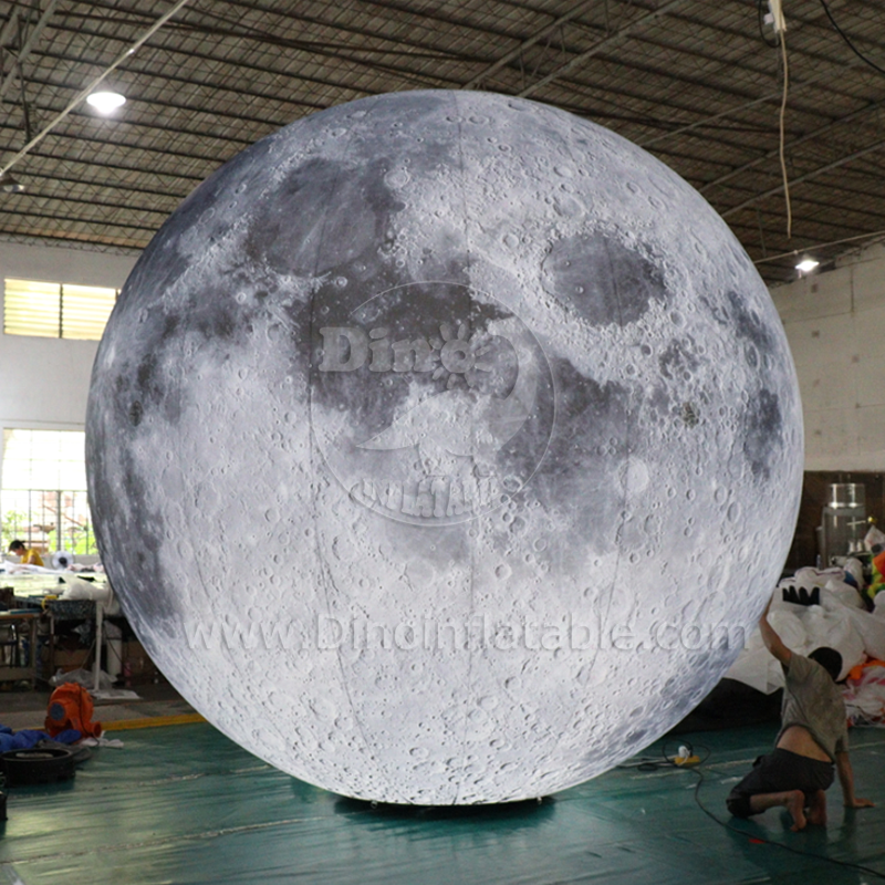 Discount 4M Giant Led Lighting Moon balls Inflatable globe Planet Balloon for Decorations