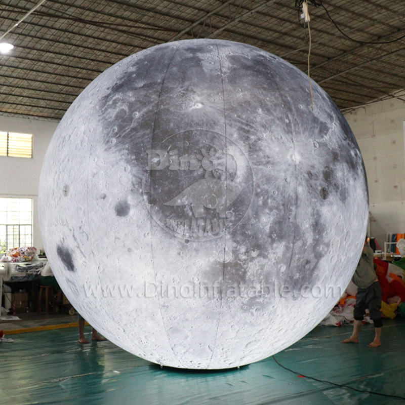 Discount 4M Giant Led Lighting Moon balls Inflatable globe Planet Balloon for Decorations