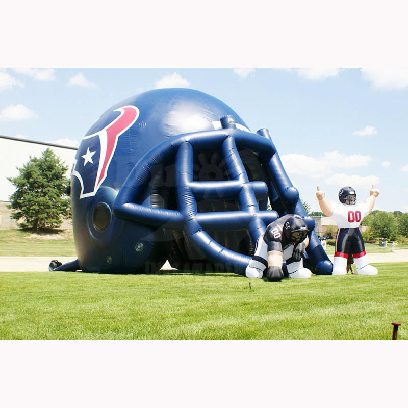 Custom Size Inflatable Team Helmet Opening Tent American Football Helmet Inflatable Sports Entrance Tunnel For Rental