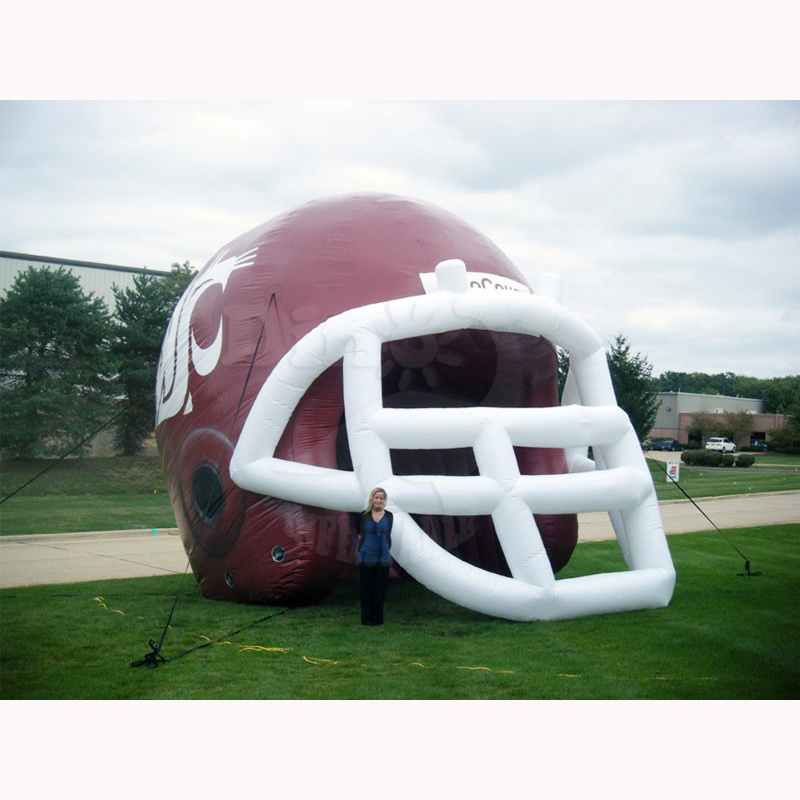 Custom Size Inflatable Team Helmet Opening Tent American Football Helmet Inflatable Sports Entrance Tunnel For Rental