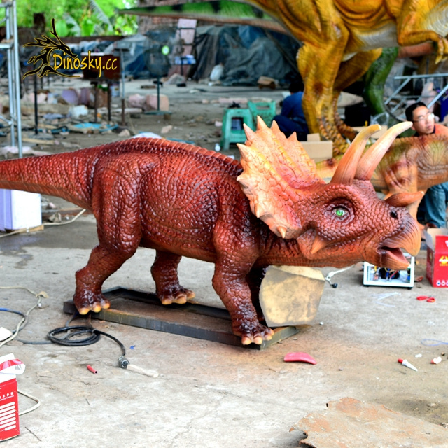 New Technology Triceratops Flexible Movement Dinosaur Model with Silica Gel Skin and Roaring Sound