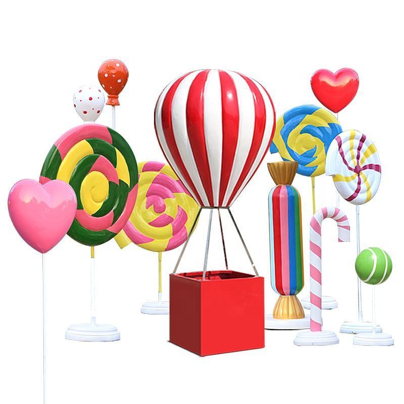 Fiberglass Figurine Party Decoration Balloon Garland supplies Christmas Event Fiberglass Hot Air Balloon Props