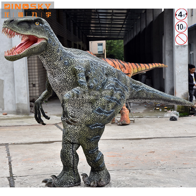 Adult Moving  animatronic simulated velociraptor Dinosaur costume