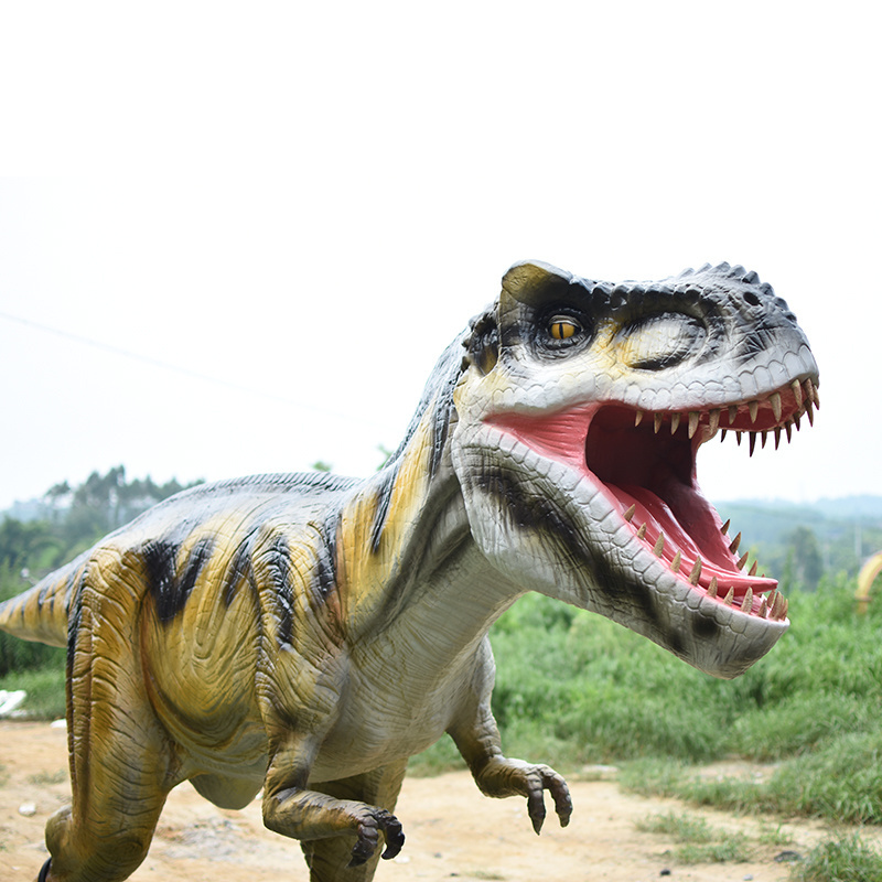 Factory Direct Dynamic Movement Animatronic Dinosaur Model with Silica Gel Skin and Roaring Sound