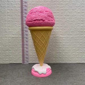 Fiberglass Figurine support customization giant ice cream decorations/ ice cream prop display/cone ice cream props decor