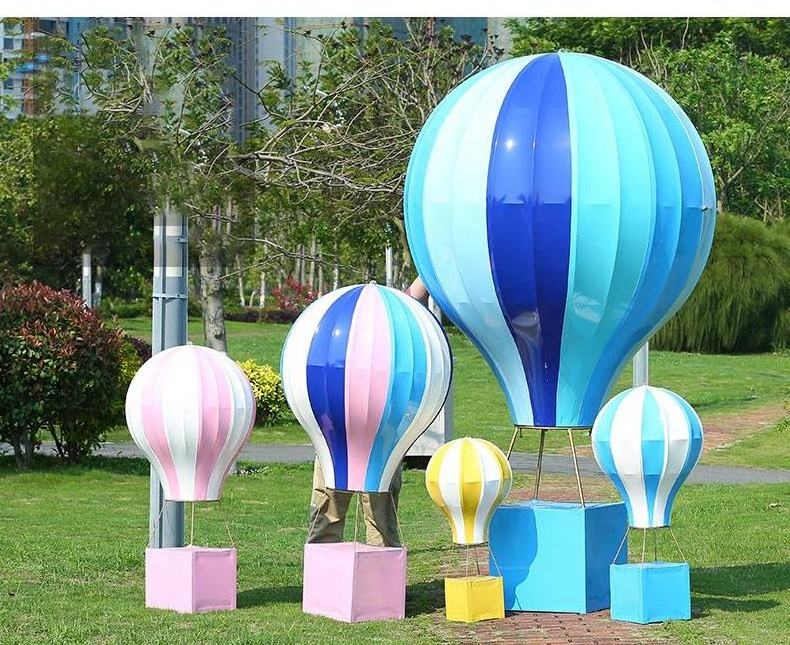 Fiberglass Figurine Party Decoration Balloon Garland supplies Christmas Event Fiberglass Hot Air Balloon Props