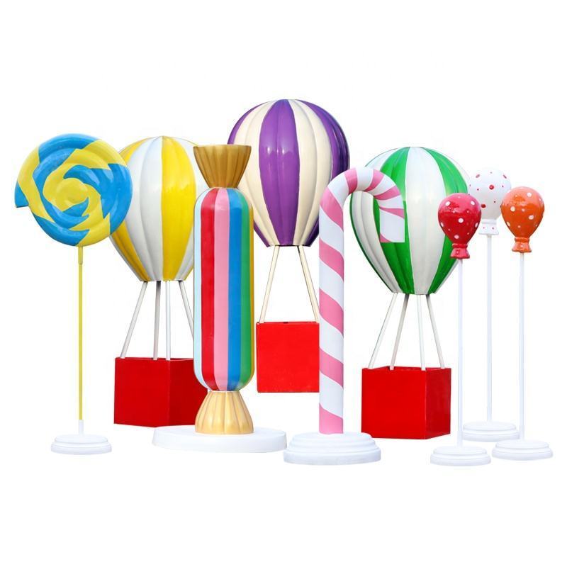 Fiberglass Figurine Party Decoration Balloon Garland supplies Christmas Event Fiberglass Hot Air Balloon Props