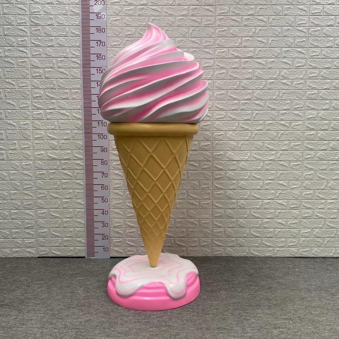 Fiberglass Figurine support customization giant ice cream decorations/ ice cream prop display/cone ice cream props decor