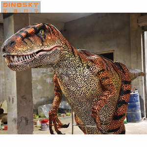 Adult Moving  animatronic simulated velociraptor Dinosaur costume