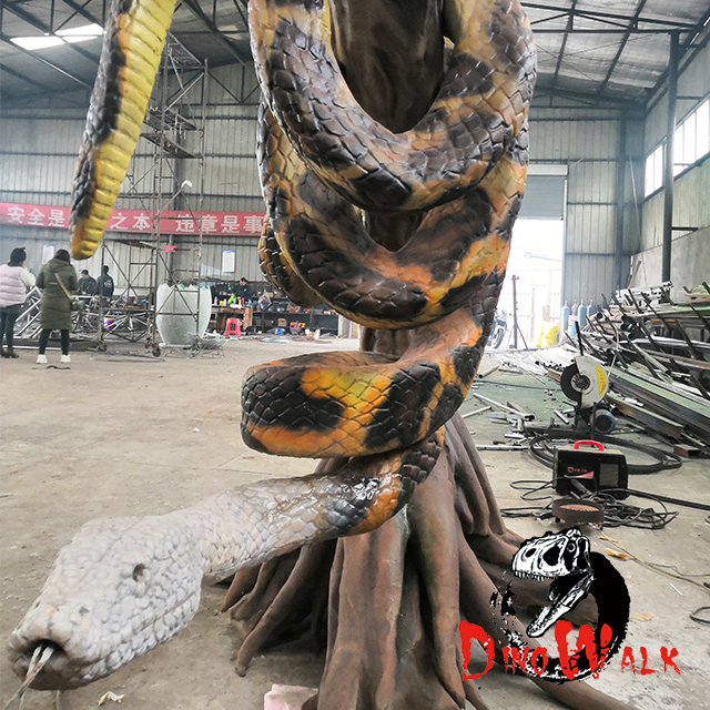 life size animatronic big python snake model