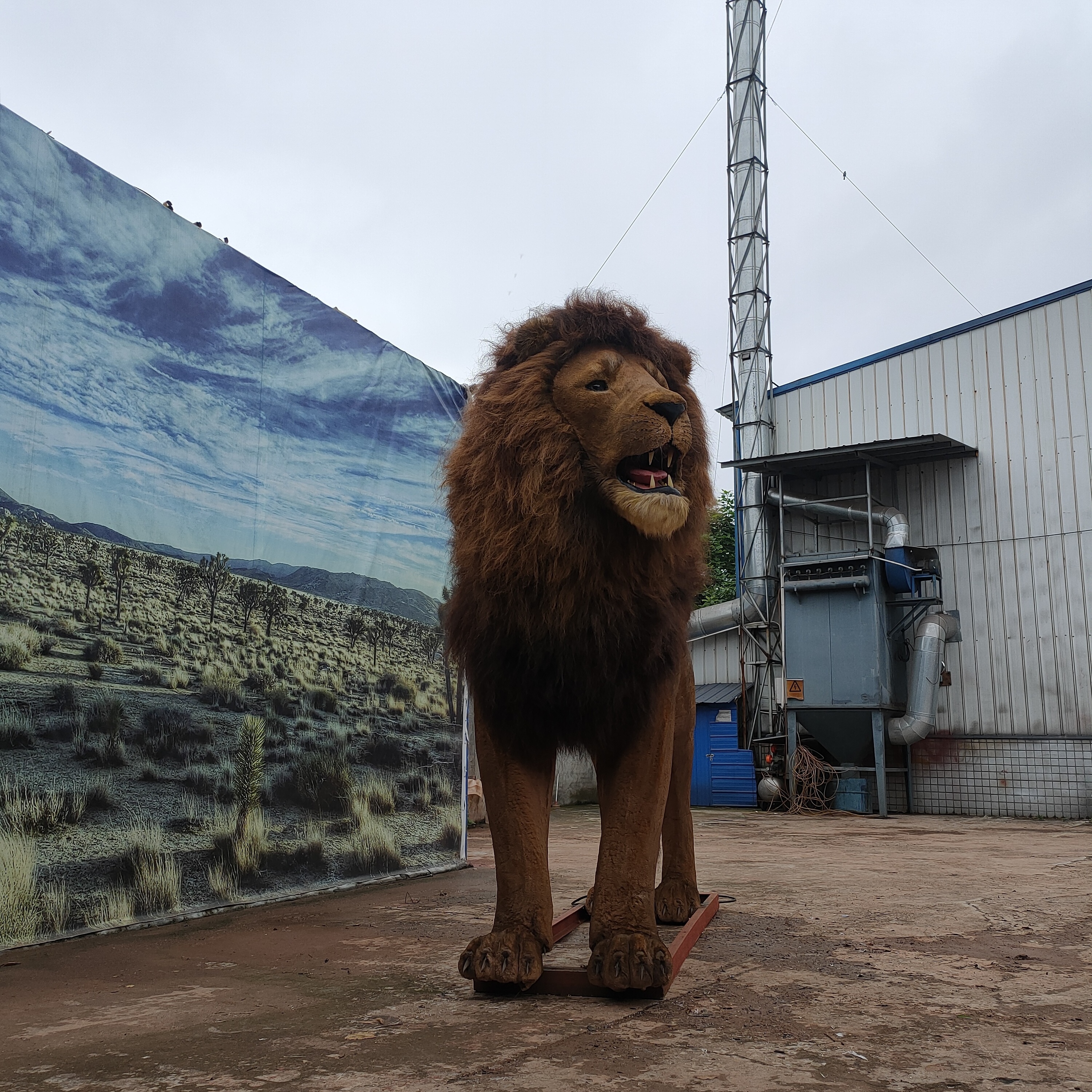 Animal park Simulation zoo animatronic Animal Life size Lion for sale