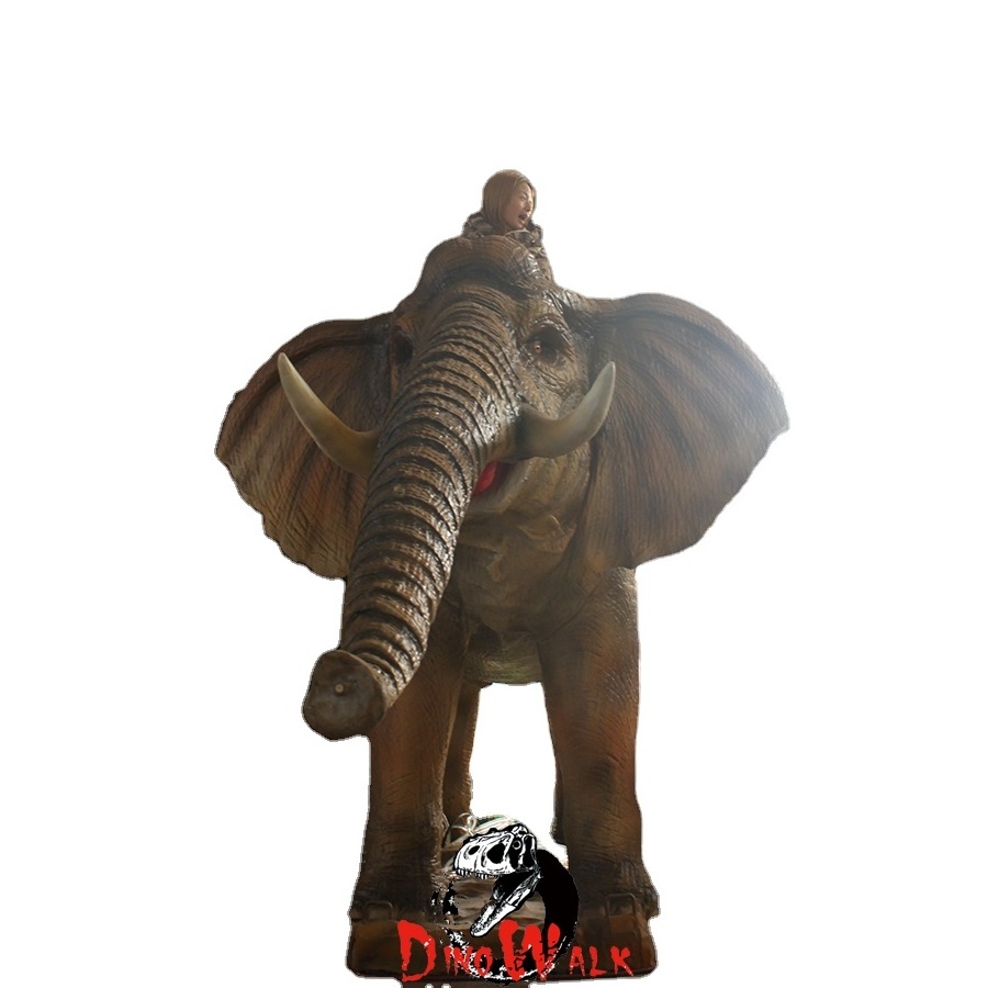 1702 Large Sculpture Fiberglass Brass Elephant Statues