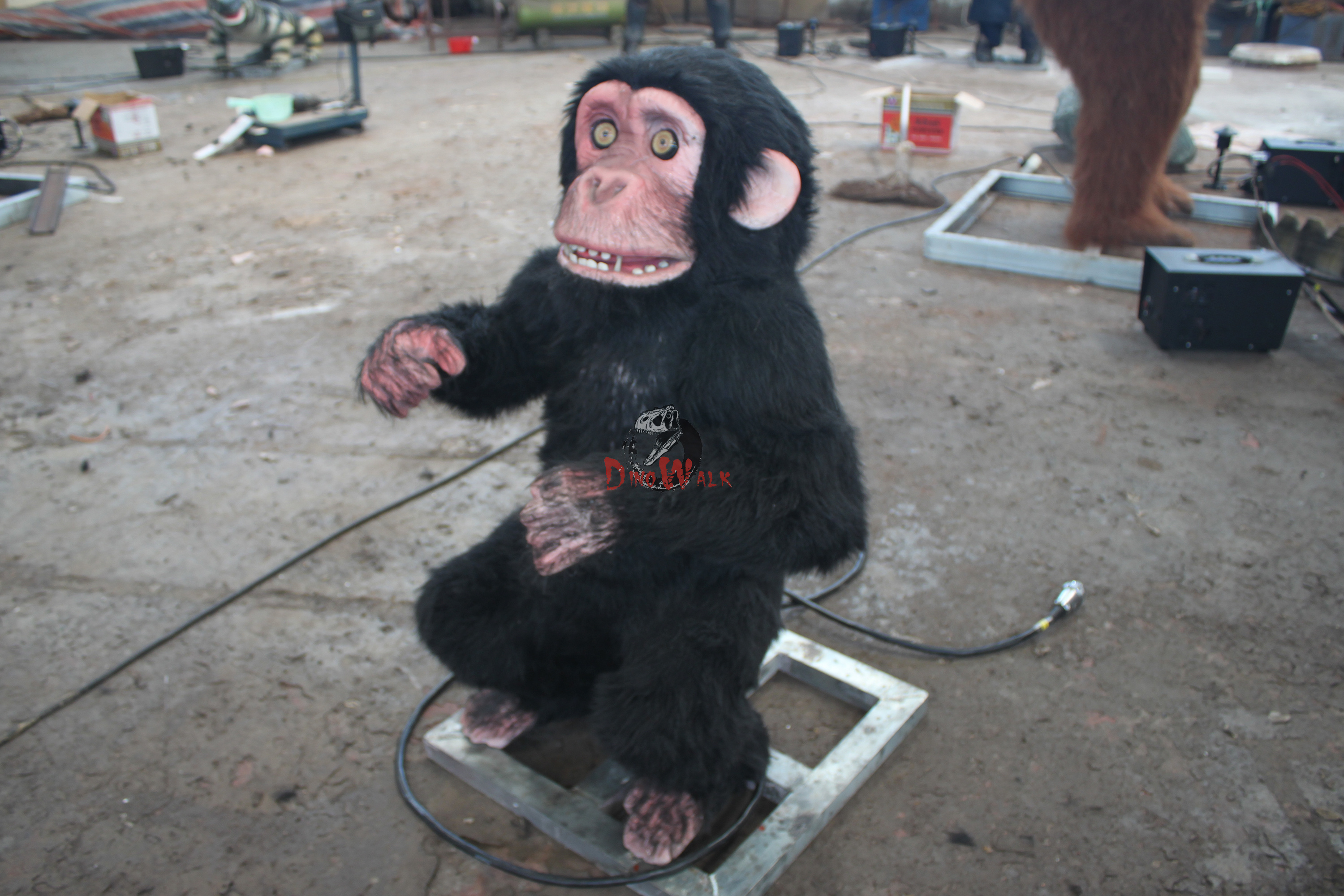 Dino1023 Artificial realistic Animal Animatronic Monkey model For Sale