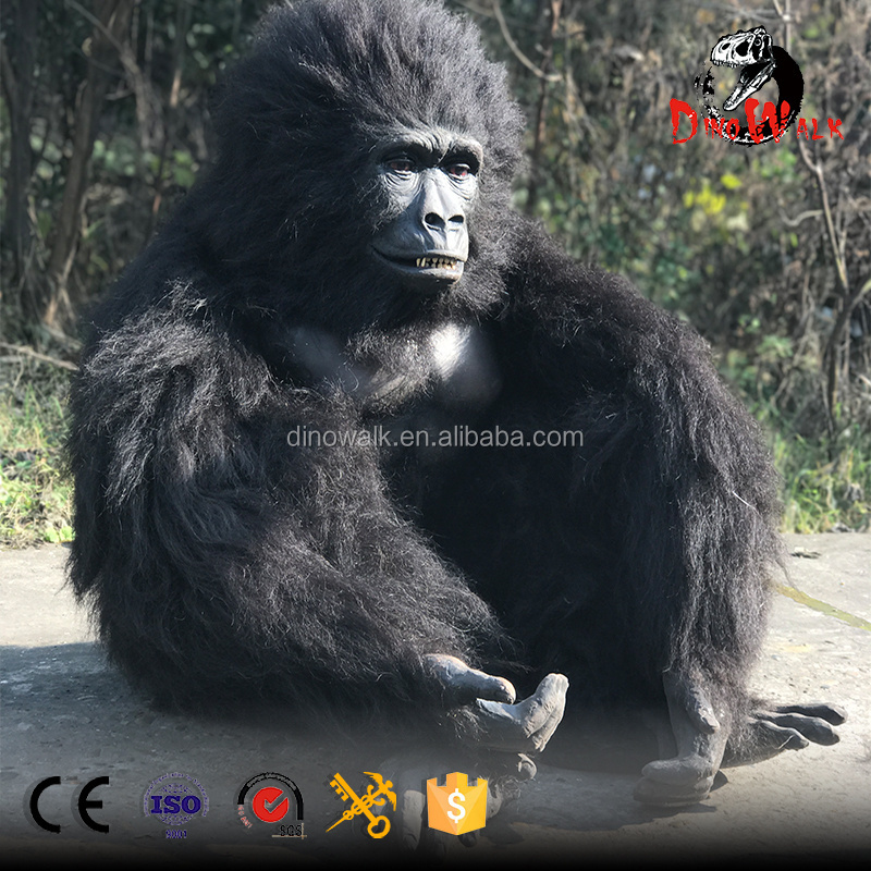 Life size realistic animatronic gorilla costume model for sale