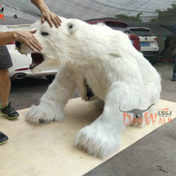 High Simulation Customized Animatronic Polar Bear Life Size Ocean Park white Bear