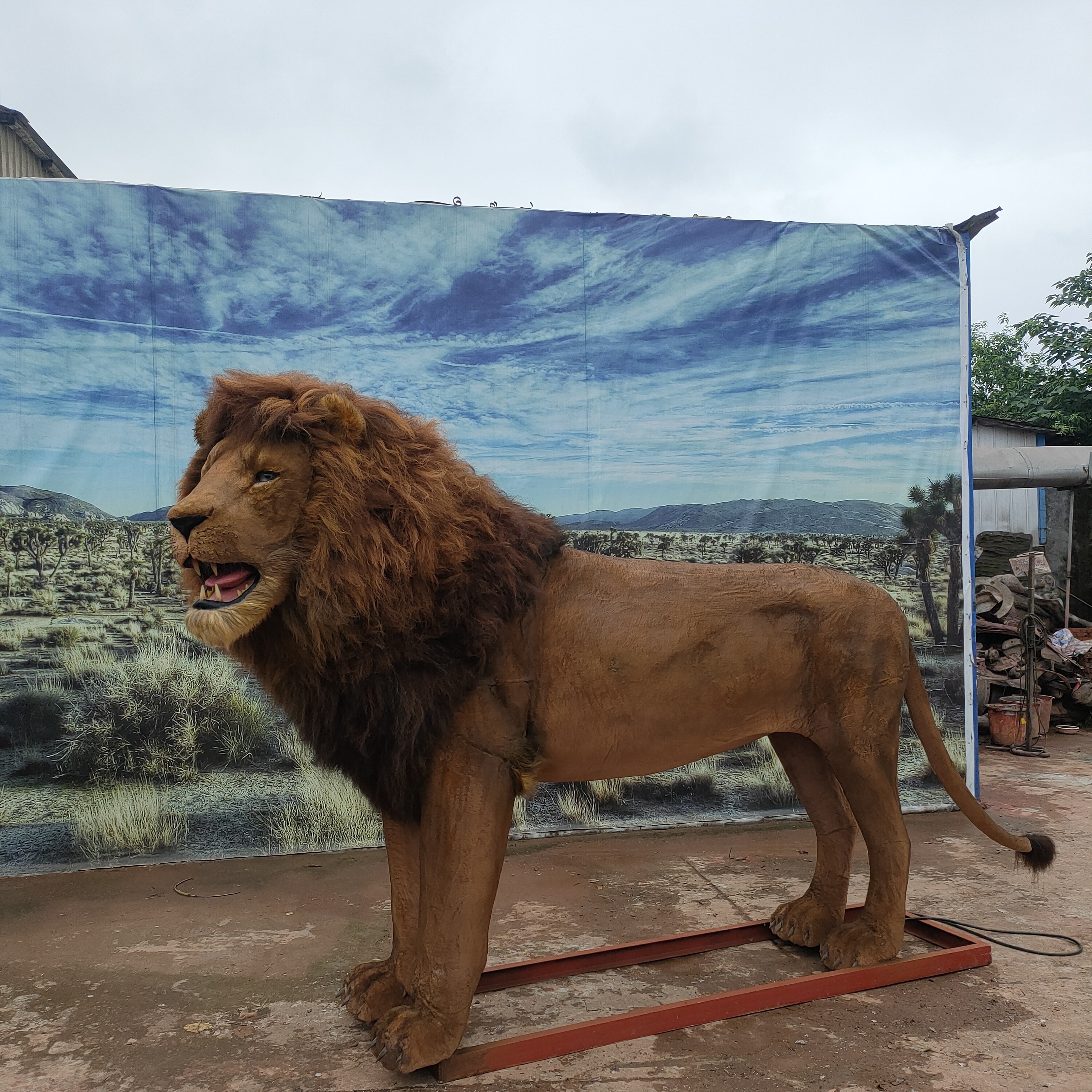 Animal park Simulation zoo animatronic Animal Life size Lion for sale