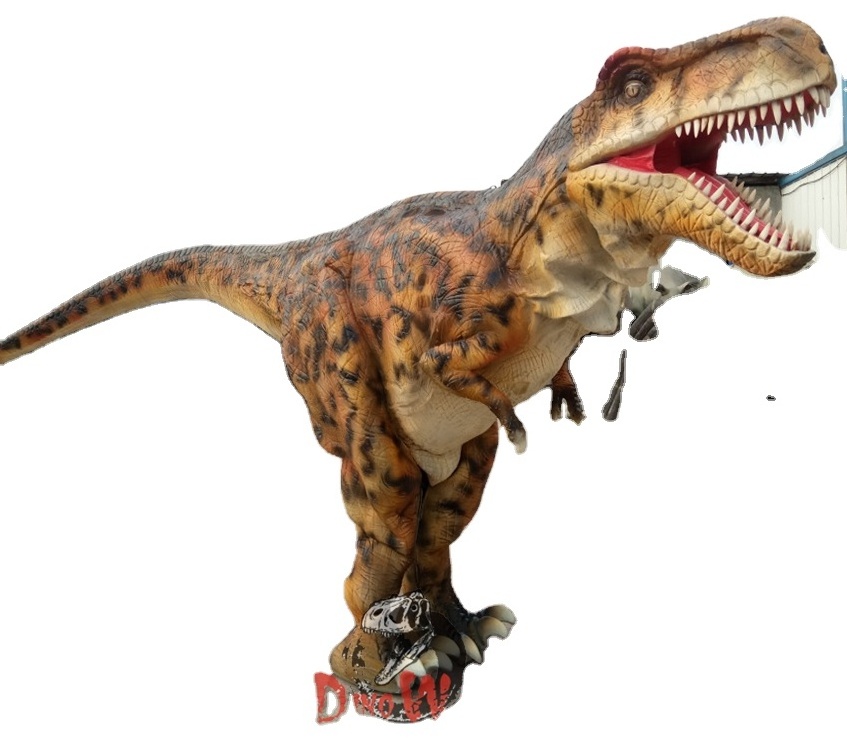 realistic life size raptor dinosaur costume with good price