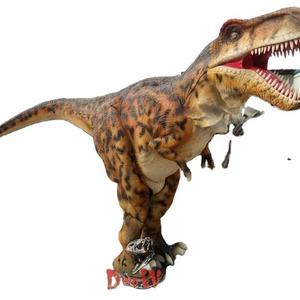 realistic life size raptor dinosaur costume with good price