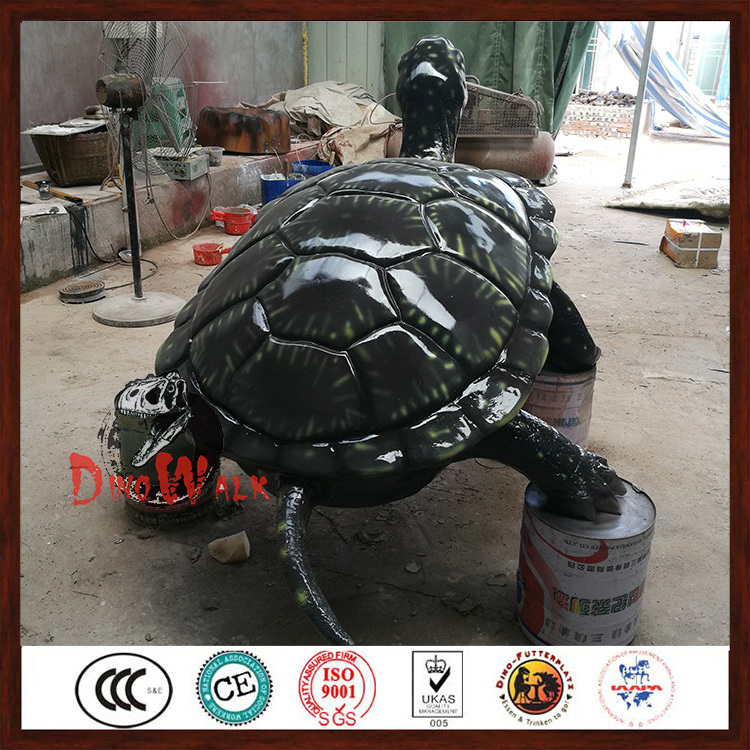 artificial fiberglass 3d animal model animatronic sea turtle