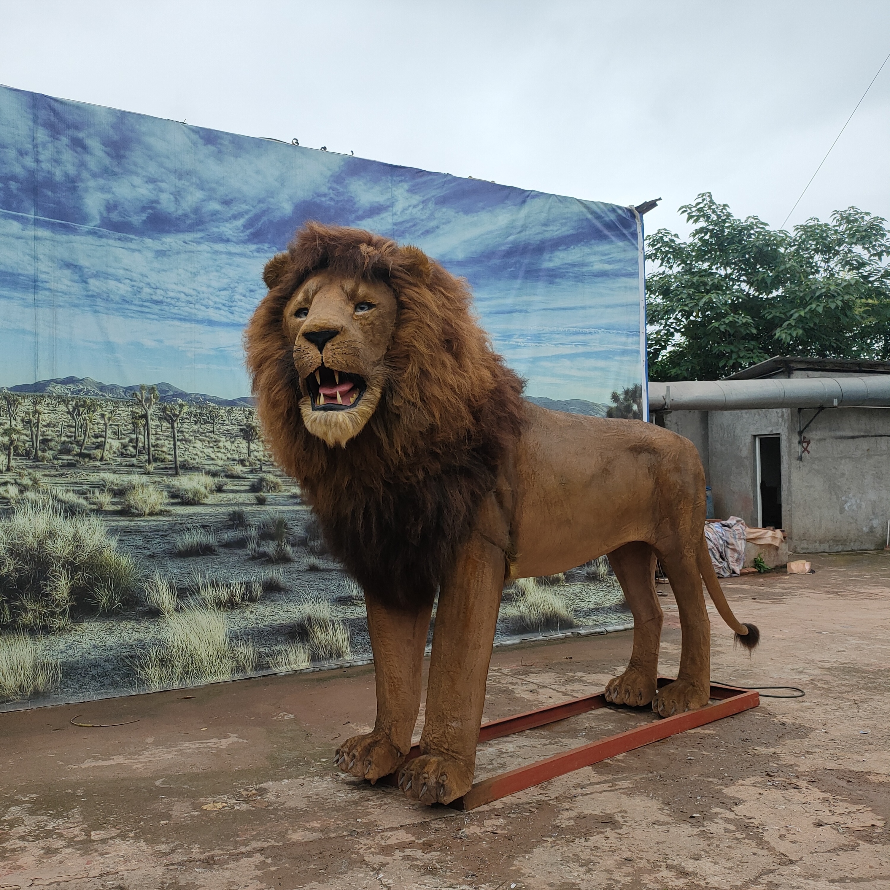 Animal park Simulation zoo animatronic Animal Life size Lion for sale