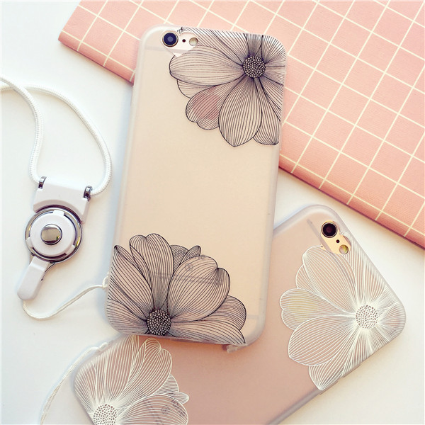 Hot Sale Elegant Embossed Lotus Pattern Phone Case for iPhone 13 Retro Lace Floral TPU Cover for iPhone 12/11/6/7/8/X/XR/XS/MAX