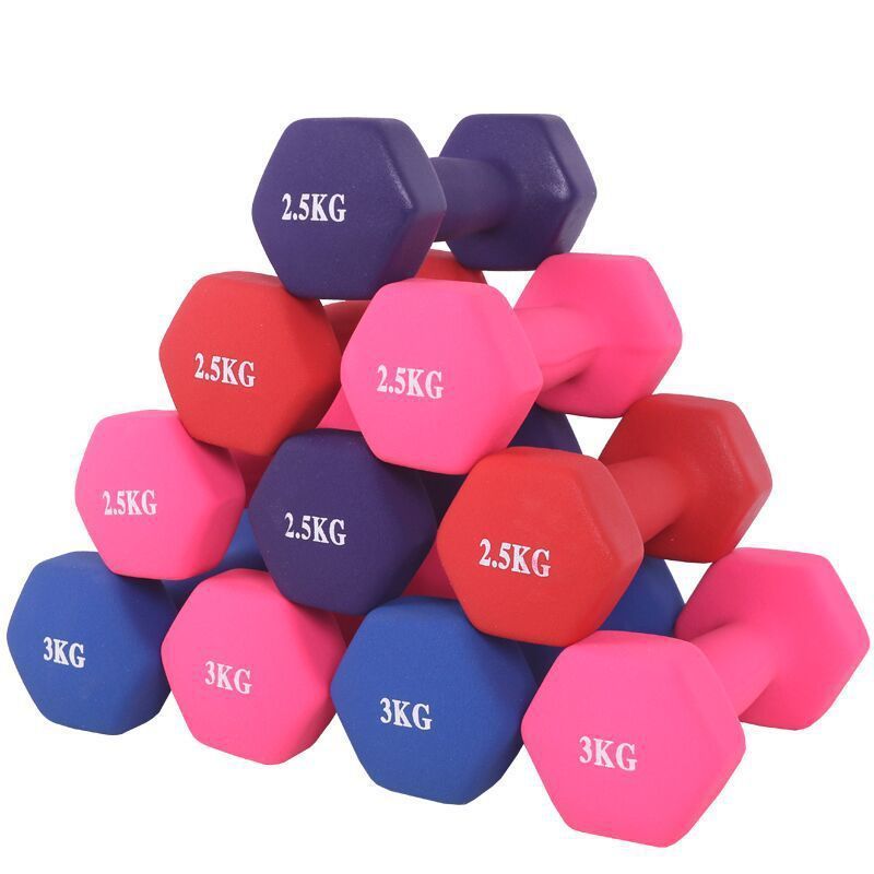 Dinuo 1LB-50LB Gym Strength Training Weight Lifting Colorful Bone Shaped Neoprene Coating Dipping Dumbbell