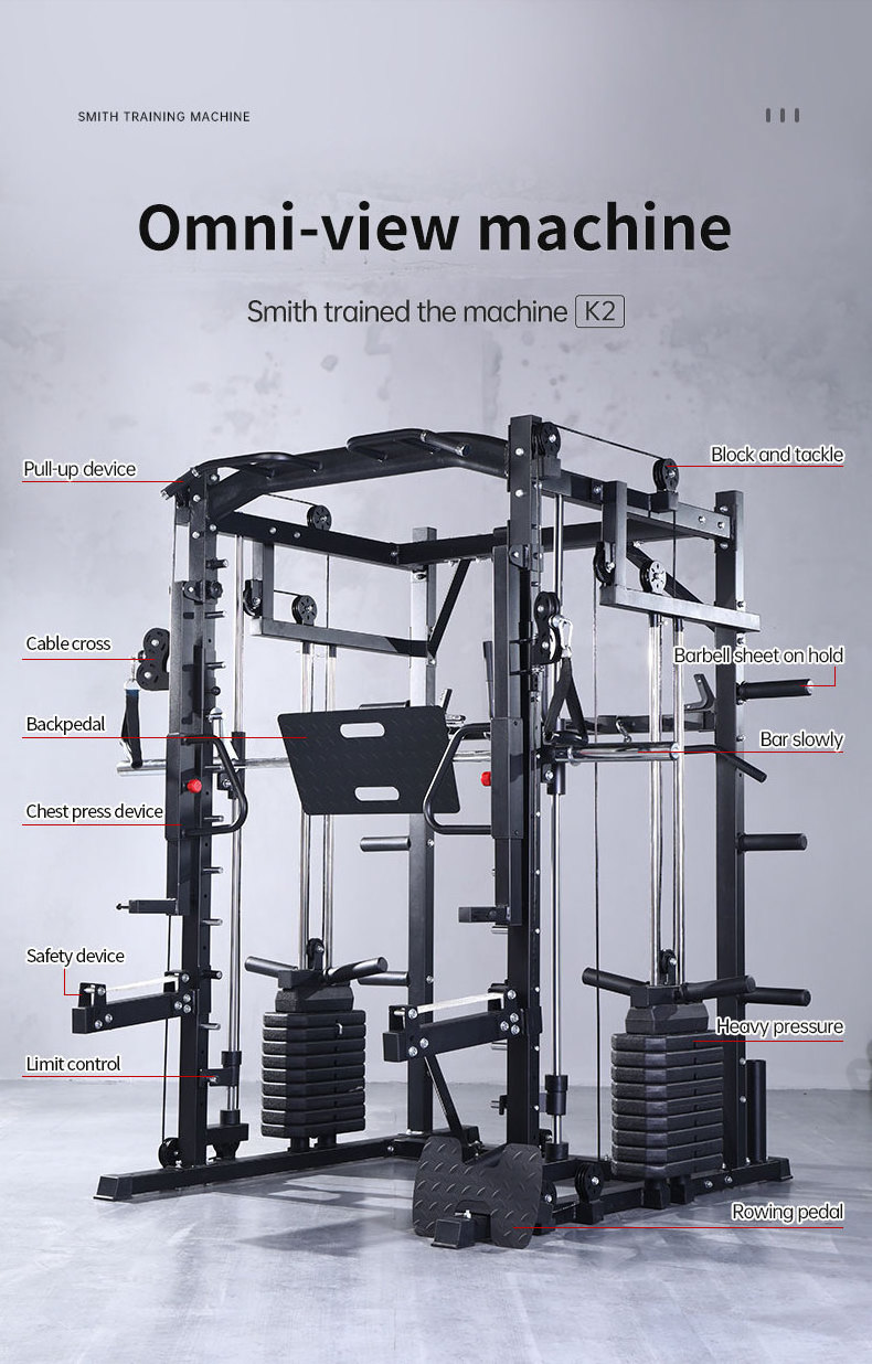 Factory Supplier Home Gym Equipment Squat Rack Power with 50kg Weight Stack home Cable Crossover Gym Machine